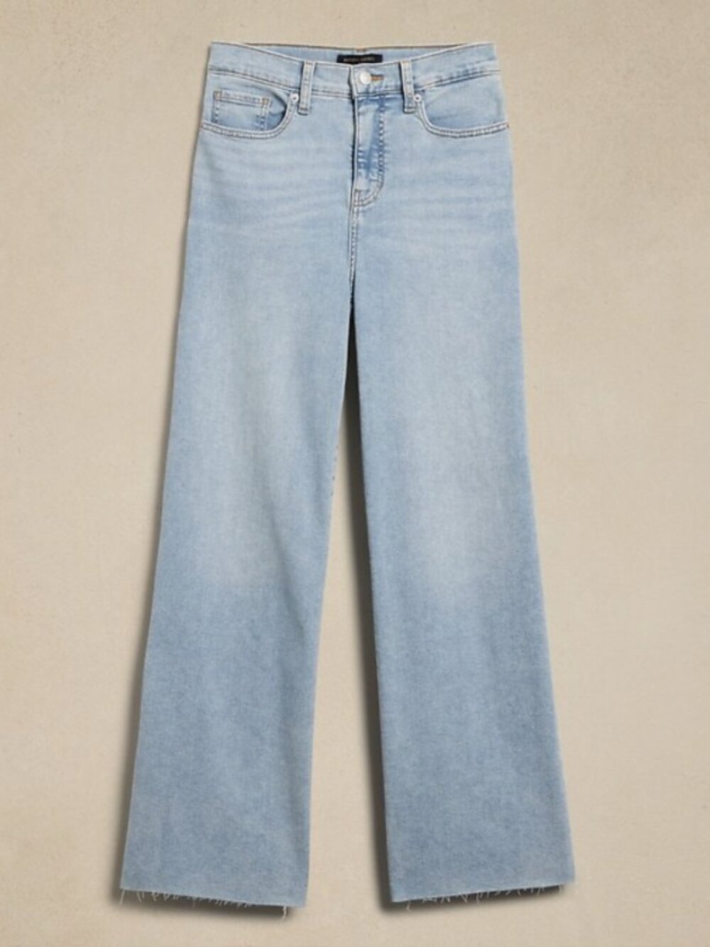 Banana Republic Factory High-Rise Wide-Leg Raw Hem Jeans - Size 25/0 - NWT